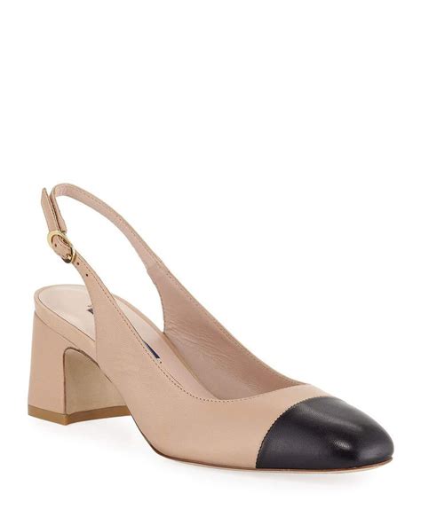 2 tone slingback shoes|slingback high heels and tights.